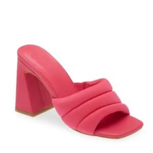 OPEN EDIT Sheena Sandal Hot Pink Heel Size Size 8.5 NORDSTROM